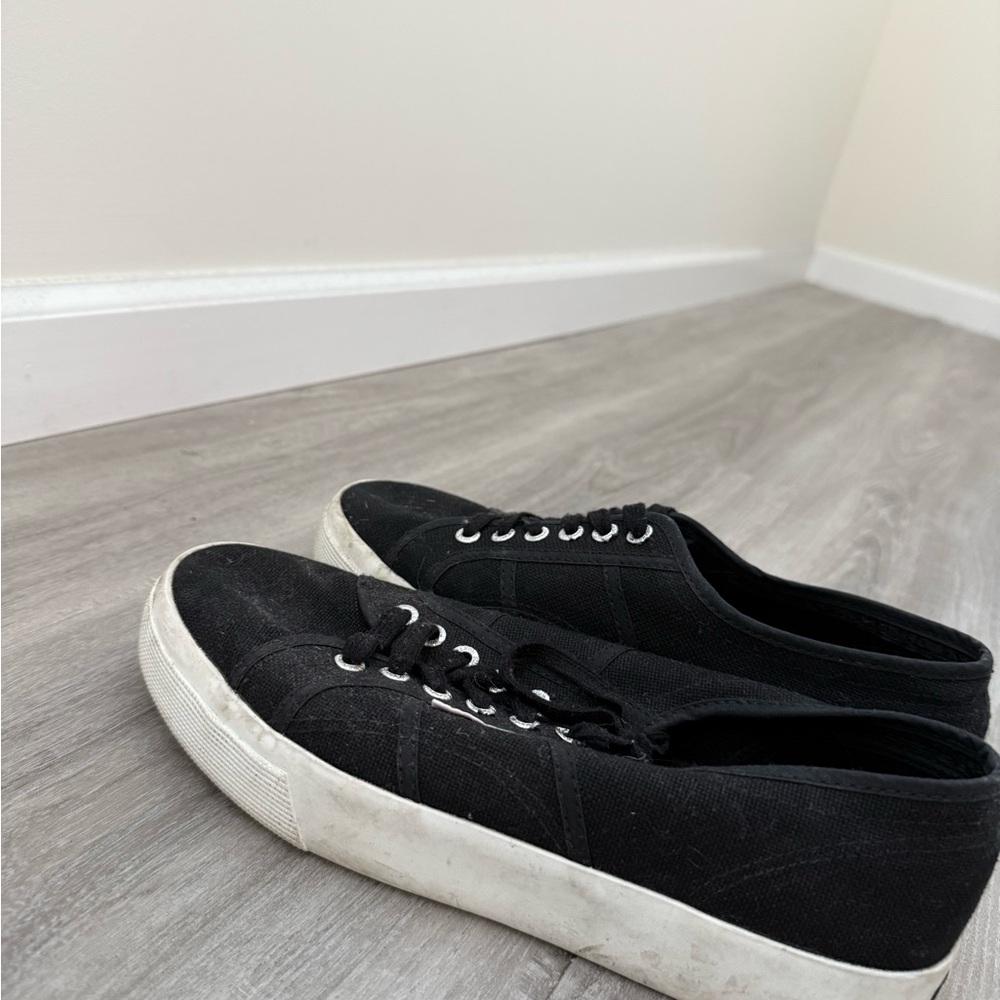 Superga Black Canvas Sneakers